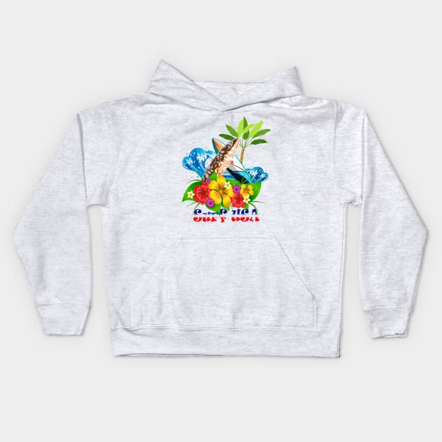 Surf USA Kids Hoodie by AmandaRain